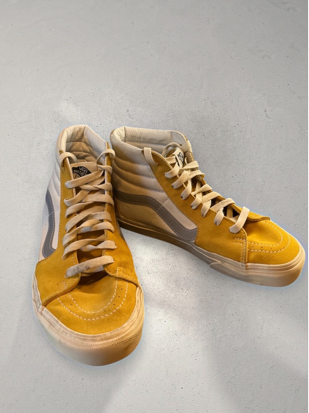 Vans SK-8 high top sneakers in honey gold men’s size 8 woman’s 9.6